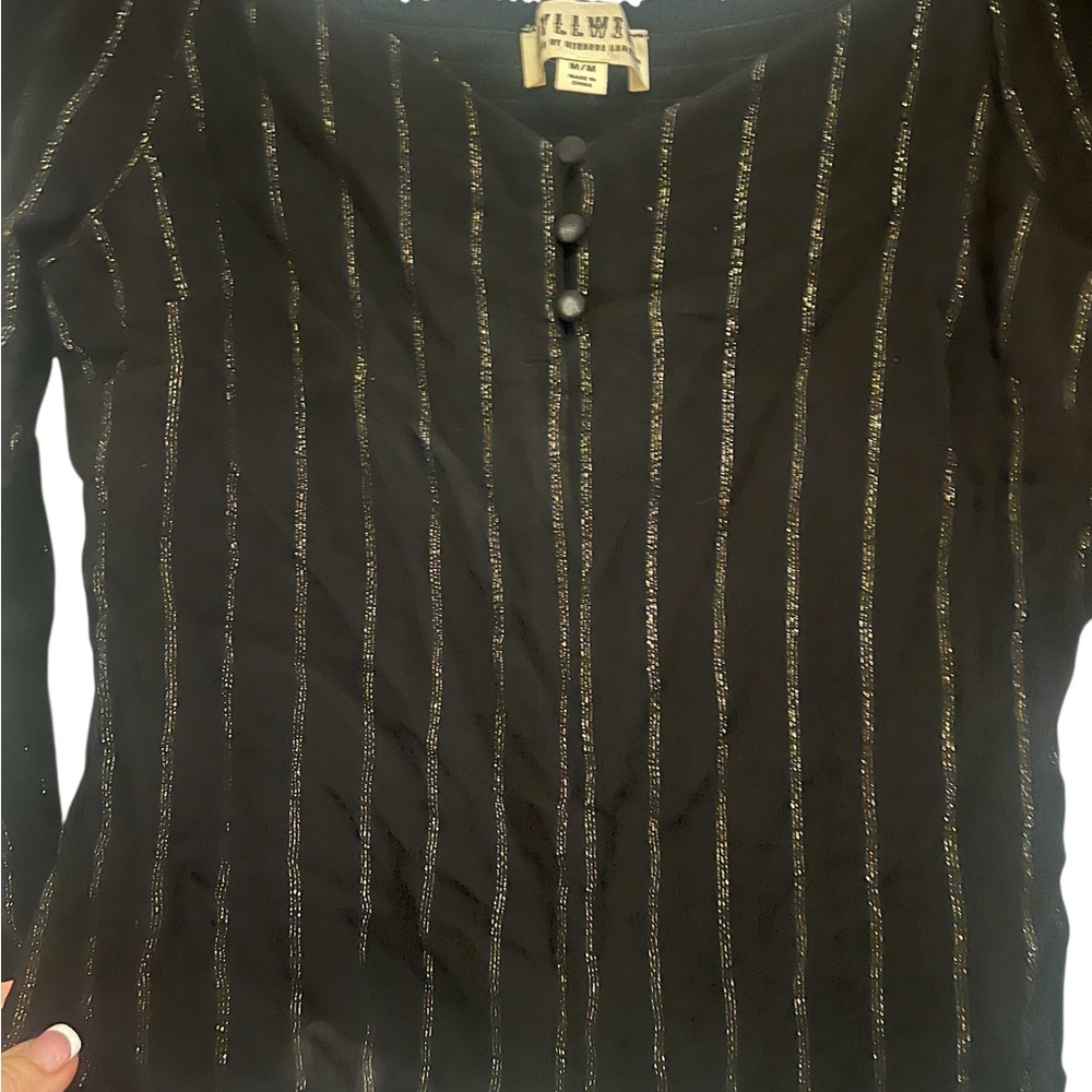 Idyllwind Black Ribbed Crop Top - Picture 4 of 5